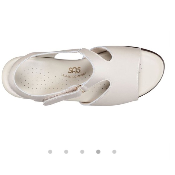 SAS Suntimer Heel Strap Sandal Pearl Bone Size 11 - Picture 4 of 14